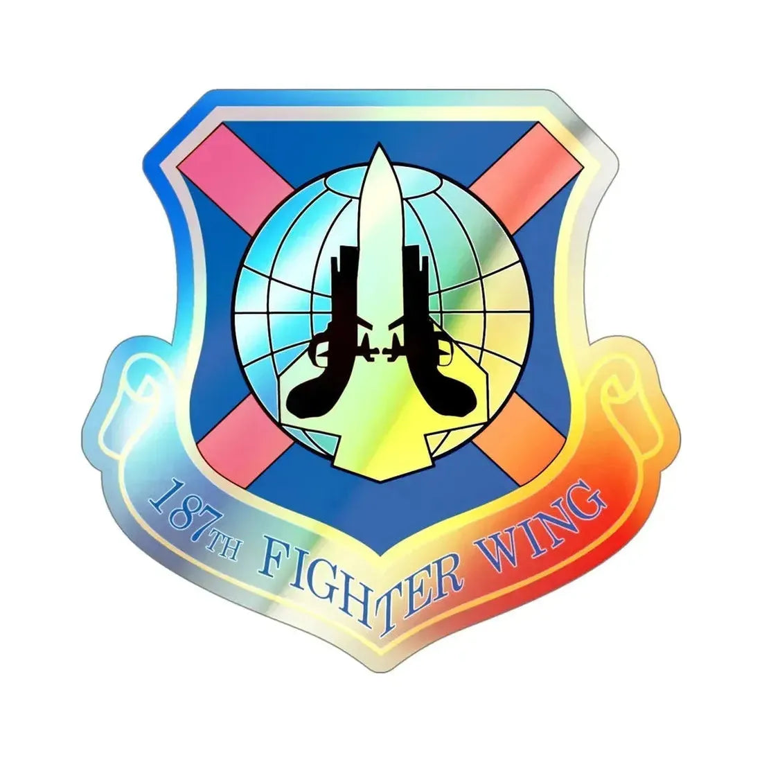 187th Fighter Wing (U.S. Air Force) Holographic STICKER Die-Cut Vinyl Decal - The Sticker Space