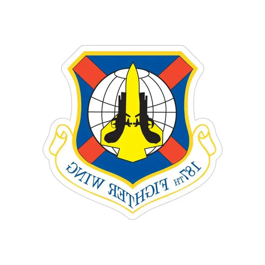187th Fighter Wing (U.S. Air Force) REVERSE PRINT Transparent Die-Cut STICKER 6 Inch Die-Cut Transparent - The Sticker Space