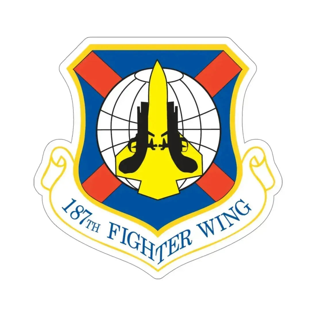 187th Fighter Wing (U.S. Air Force) STICKER Vinyl Die-Cut Decal 4 Inch - The Sticker Space