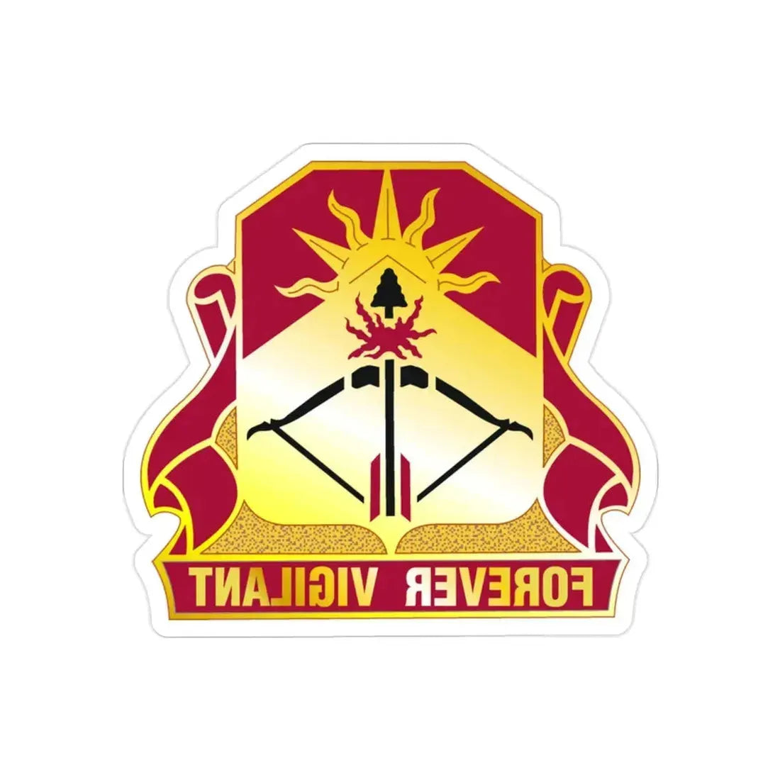 188 Air Defense Artillery Regiment (U.S. Army) REVERSE PRINT Transparent Die-Cut STICKER - The Sticker Space