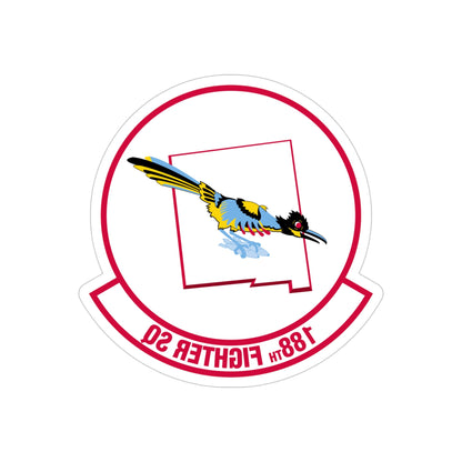 188 Fighter Squadron (U.S. Air Force) REVERSE PRINT Transparent STICKER-4" × 4"-The Sticker Space