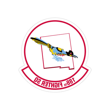 188 Fighter Squadron (U.S. Air Force) REVERSE PRINT Transparent STICKER-5" × 5"-The Sticker Space