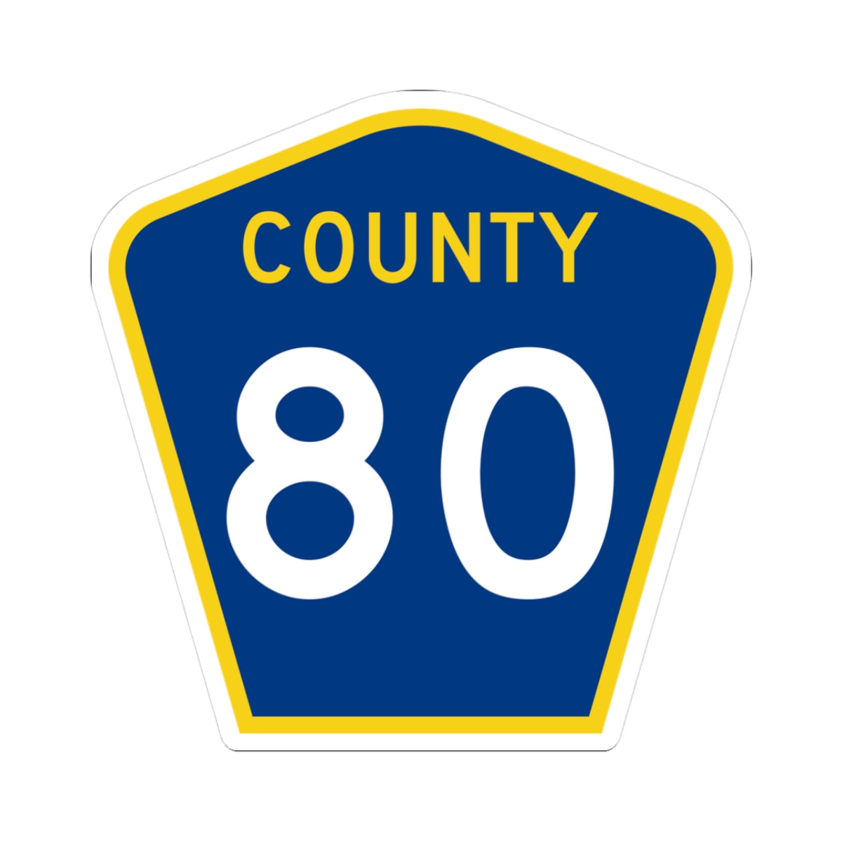 County 80 MN (Minnesota) (Road Sign) STICKER Vinyl Kiss-Cut Decal