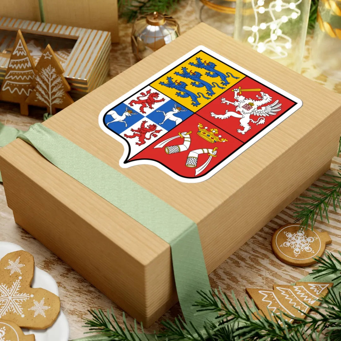 Герб Области прибалтийские 1882 (Russia) (Coat of Arms) STICKER Vinyl Kiss-Cut Decal - The Sticker Space