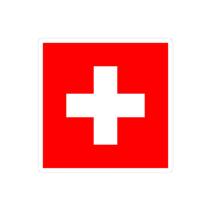 Flag of Switzerland 2-16-2 (Switzerland) STICKER Vinyl Kiss-Cut Decal