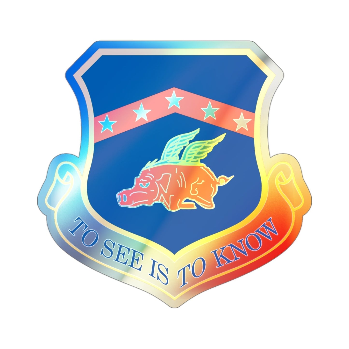 188th Fighter Wing (U.S. Air Force) Holographic STICKER Die-Cut Vinyl Decal-3 Inch-The Sticker Space