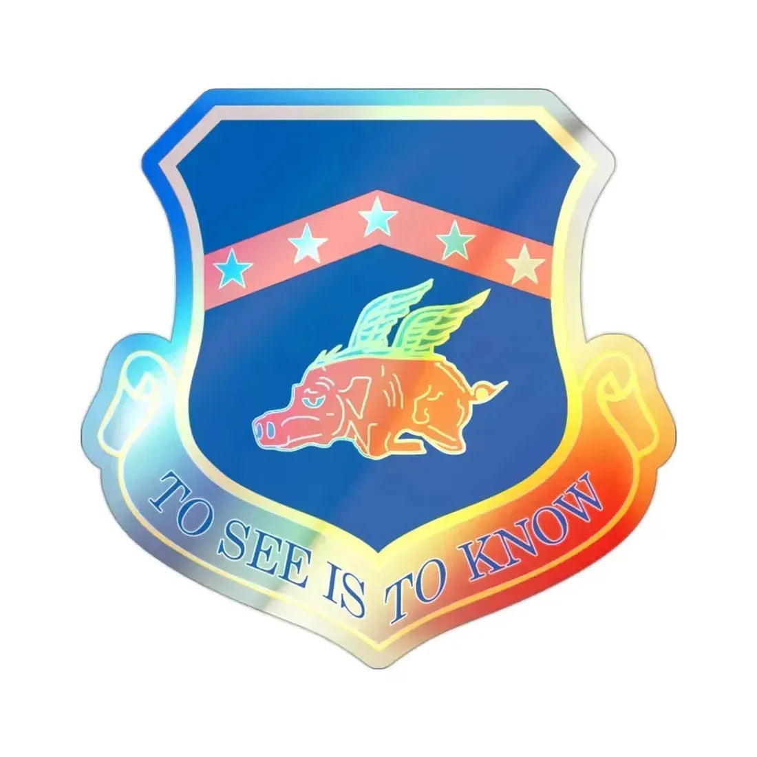 188th Fighter Wing (U.S. Air Force) Holographic STICKER Die-Cut Vinyl Decal 2 Inch Holographic - The Sticker Space