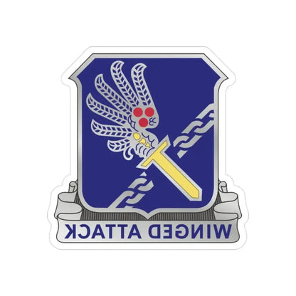 188th Infantry Regiment (U.S. Army) REVERSE PRINT Transparent Die-Cut STICKER 2 Inch Die-Cut Transparent - The Sticker Space