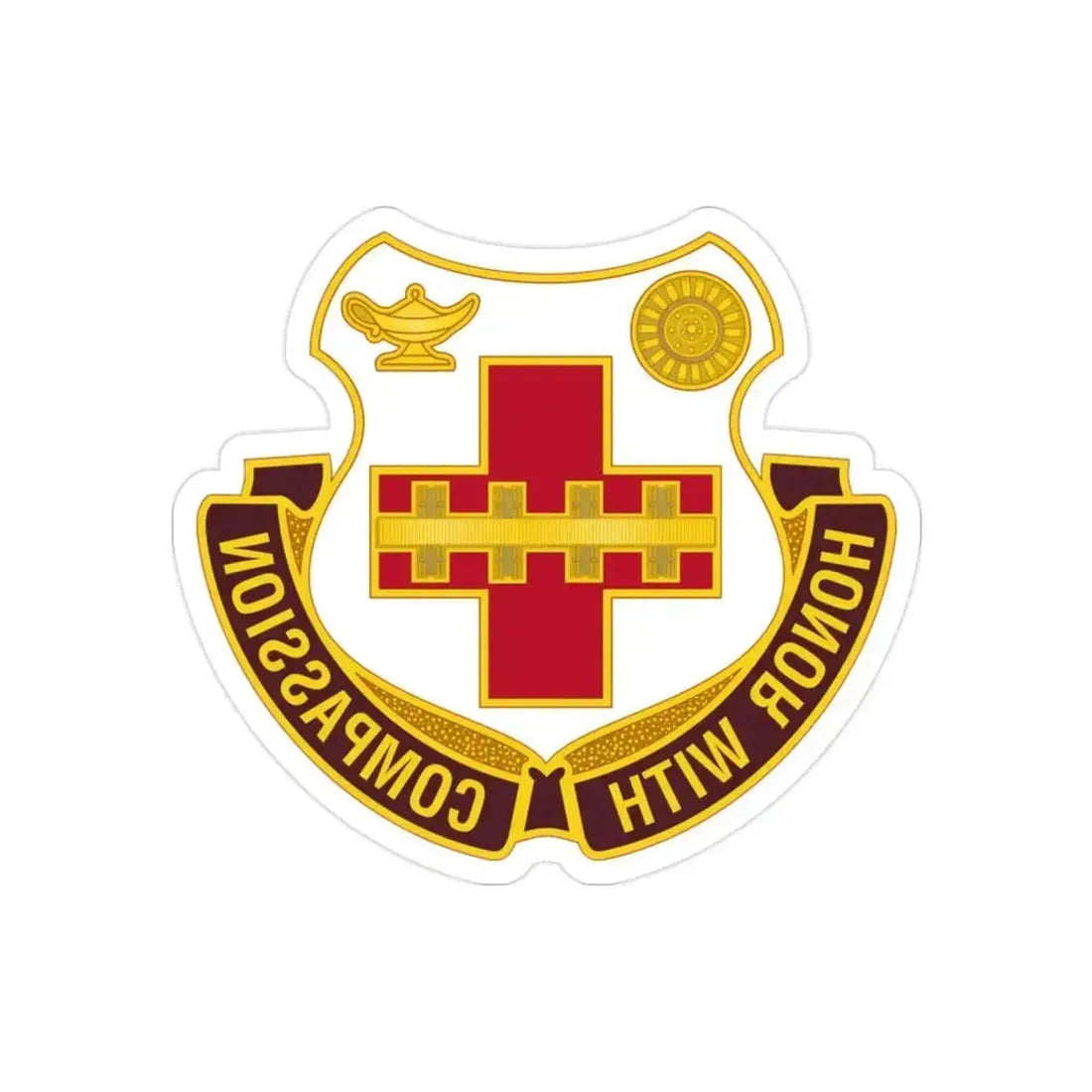 188th Medical Battalion (U.S. Army) REVERSE PRINT Transparent Die-Cut STICKER 2 Inch Die-Cut Transparent - The Sticker Space