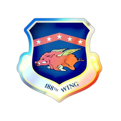 188th Wing (U.S. Air Force) Holographic STICKER Die-Cut Vinyl Decal 6 Inch Holographic - The Sticker Space