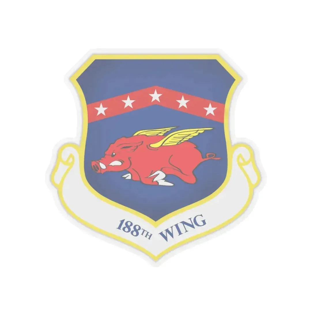 188th Wing (U.S. Air Force) STICKER Vinyl Kiss-Cut Decal 3 Inch Transparent - The Sticker Space