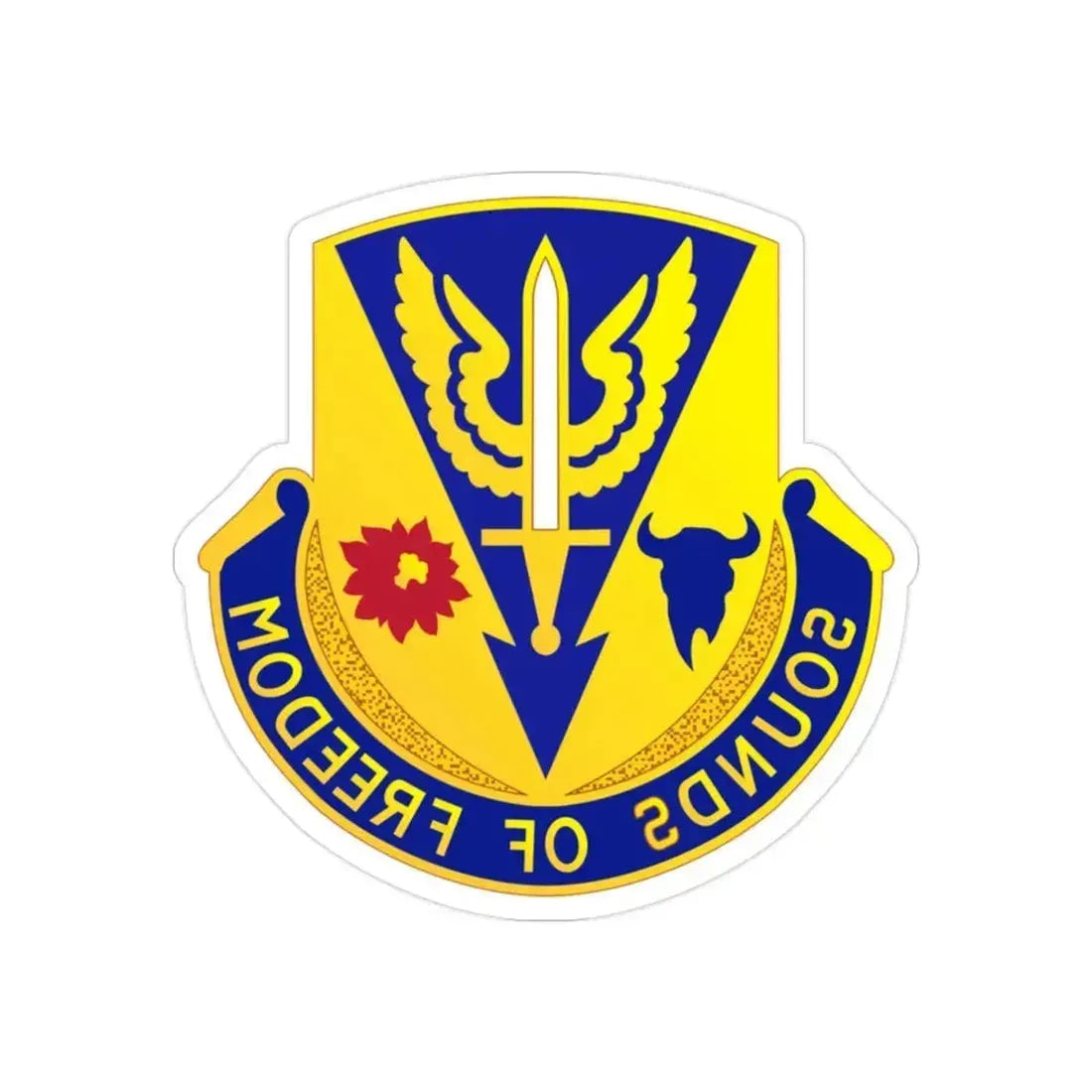 189 Aviation Regiment (U.S. Army) REVERSE PRINT Transparent Die-Cut STICKER 2 Inch Die-Cut Transparent - The Sticker Space