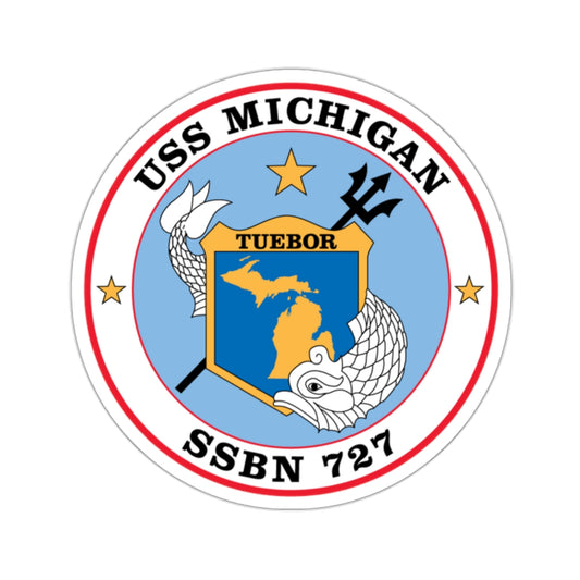 USS Michigan SSBN 727 (U.S. Navy) STICKER Vinyl Kiss-Cut Decal