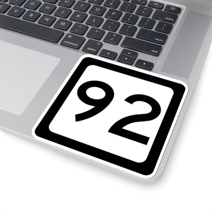 WV-92 (Virginia) (Road Sign) STICKER Vinyl Kiss-Cut Decal