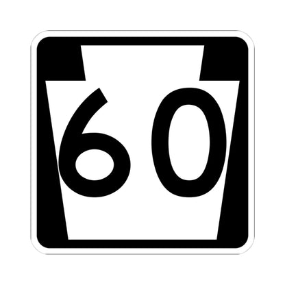 PA-60 (Pennsylvania) (Road Sign) STICKER Vinyl Kiss-Cut Decal