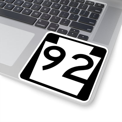 PA-92 (Pennsylvania) (Road Sign) STICKER Vinyl Kiss-Cut Decal