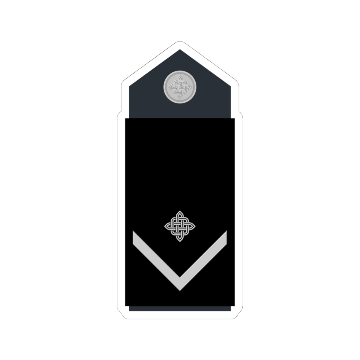 Naramenica odore skupnika HRZ i PZO (Croatia) (Military Rank) STICKER Vinyl Kiss-Cut Decal