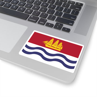 Flag of Bath, Maine - STICKER Vinyl Kiss-Cut Decal