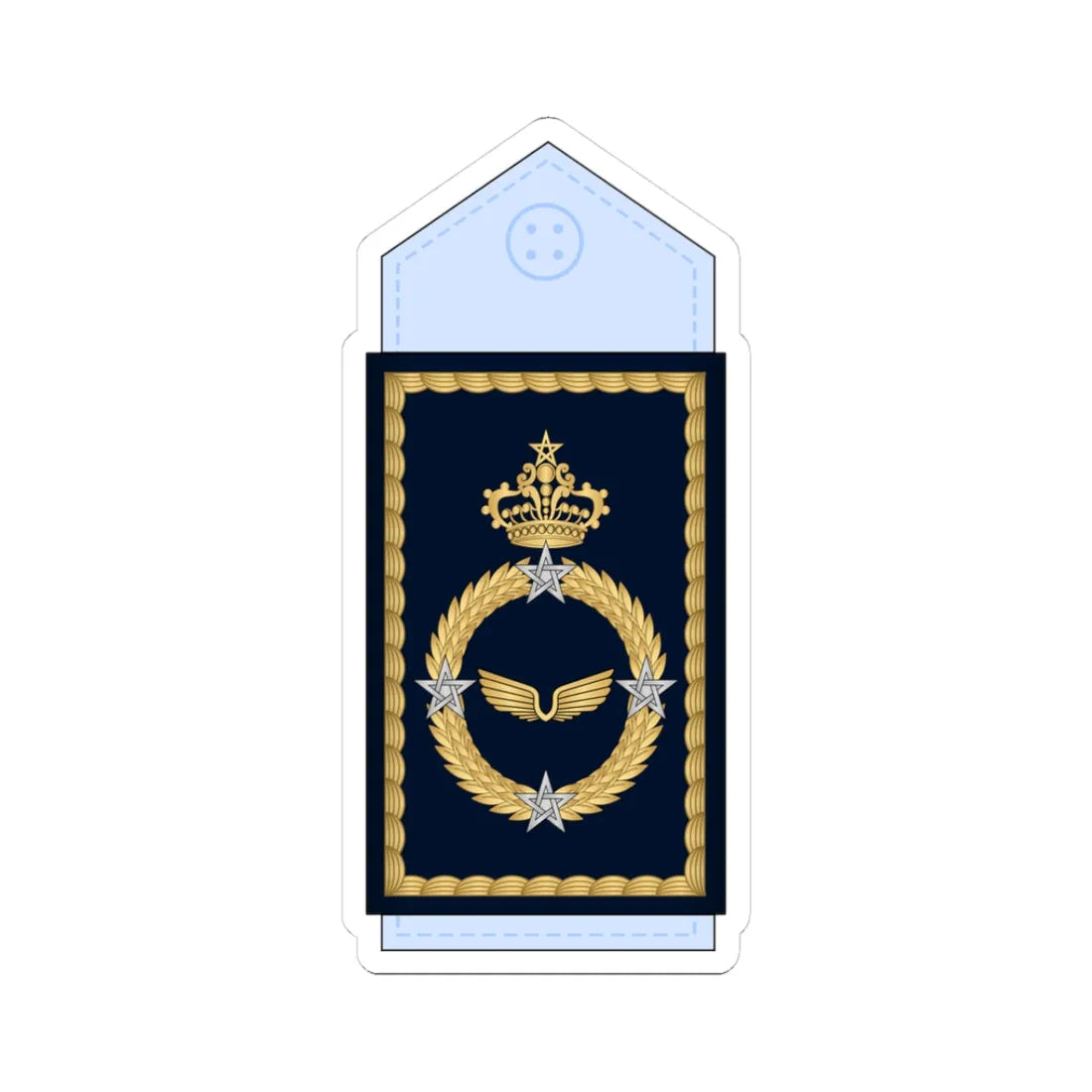 18.Moroccan Air Force LG (Morocco) (Military Rank) STICKER Vinyl Kiss-Cut Decal 3 Inch White - The Sticker Space