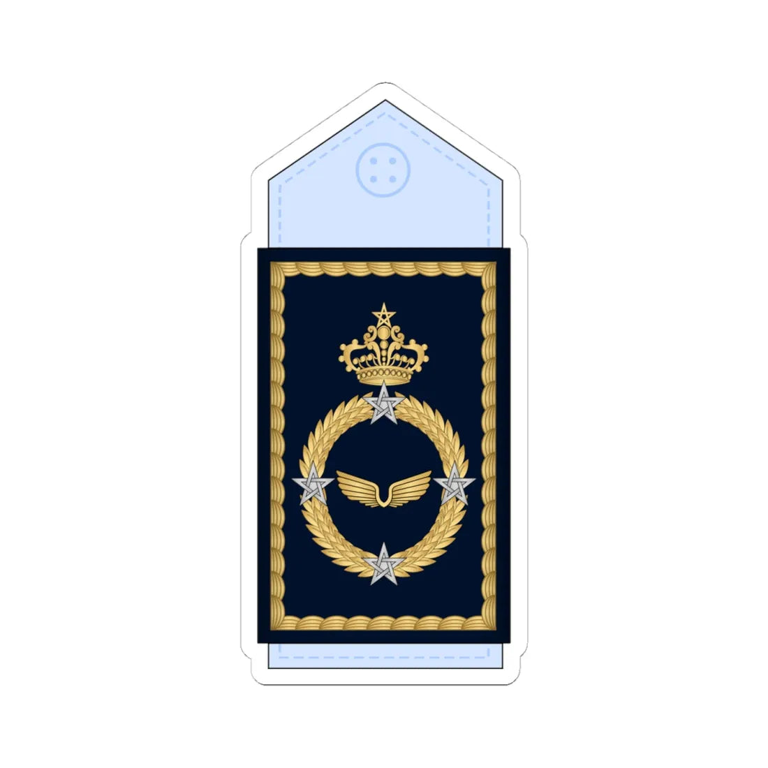 18.Moroccan Air Force LG (Morocco) (Military Rank) STICKER Vinyl Kiss-Cut Decal 4 Inch White - The Sticker Space