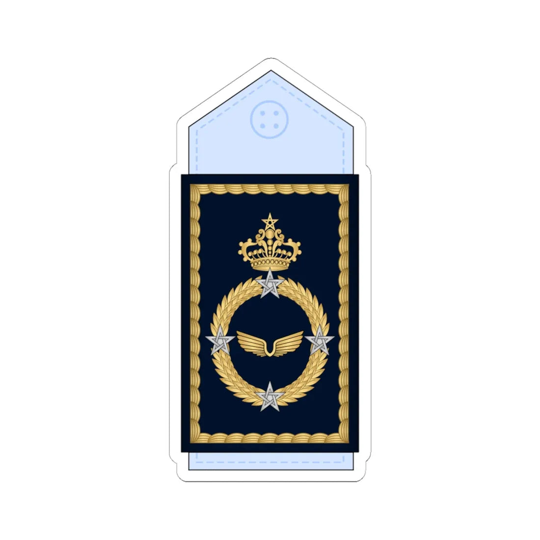 18.Moroccan Air Force LG (Morocco) (Military Rank) STICKER Vinyl Kiss-Cut Decal 6 Inch White - The Sticker Space