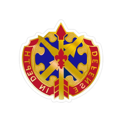 18th Air Defense Artillery Group (U.S. Army) REVERSE PRINT Transparent Die-Cut STICKER 2 Inch Die-Cut Transparent - The Sticker Space