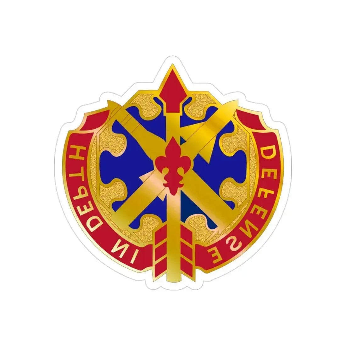 18th Air Defense Artillery Group (U.S. Army) REVERSE PRINT Transparent Die-Cut STICKER 3 Inch Die-Cut Transparent - The Sticker Space