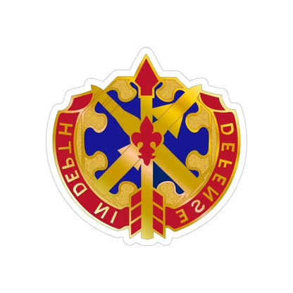 18th Air Defense Artillery Group (U.S. Army) REVERSE PRINT Transparent Die-Cut STICKER 6 Inch Die-Cut Transparent - The Sticker Space