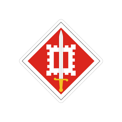 18th Engineer Brigade (U.S. Army) REVERSE PRINT Transparent STICKER-4" × 4"-The Sticker Space