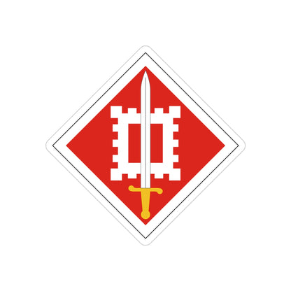 18th Engineer Brigade (U.S. Army) REVERSE PRINT Transparent STICKER-5" × 5"-The Sticker Space