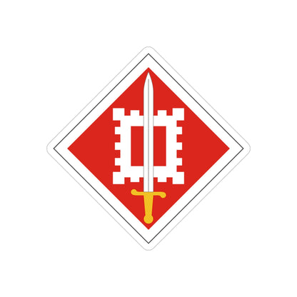 18th Engineer Brigade (U.S. Army) REVERSE PRINT Transparent STICKER-6" × 6"-The Sticker Space