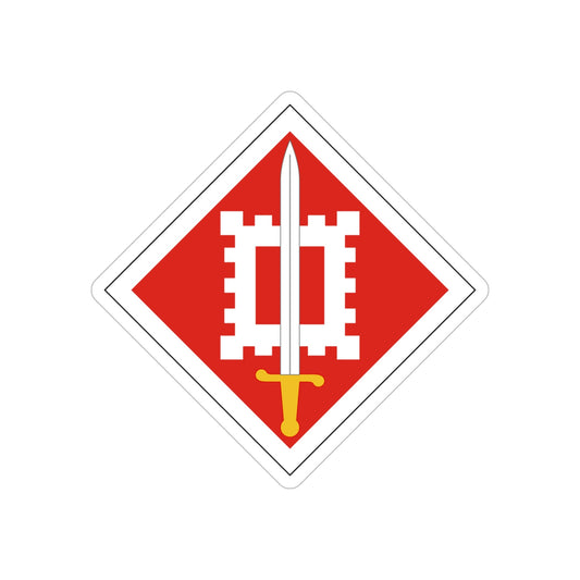 18th Engineer Brigade (U.S. Army) REVERSE PRINT Transparent STICKER-6" × 6"-The Sticker Space