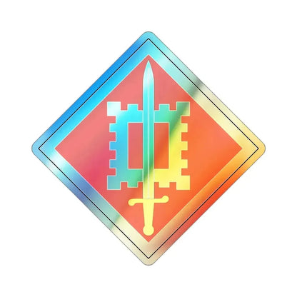 18th Engineer Brigade (U.S. Army) Holographic STICKER Die-Cut Vinyl Decal 3 Inch Holographic - The Sticker Space