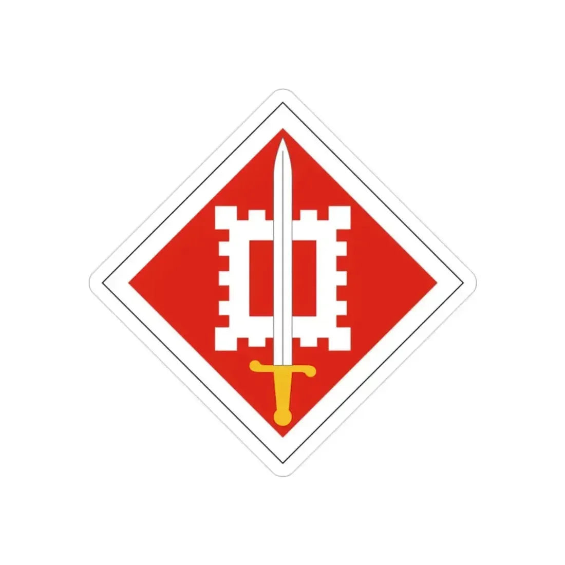 18th Engineer Brigade (U.S. Army) REVERSE PRINT Transparent Die-Cut STICKER 2 Inch Die-Cut Transparent - The Sticker Space