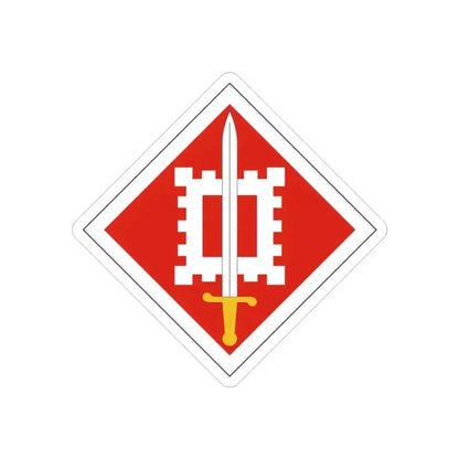 18th Engineer Brigade (U.S. Army) REVERSE PRINT Transparent Die-Cut STICKER 2 Inch Die-Cut Transparent - The Sticker Space