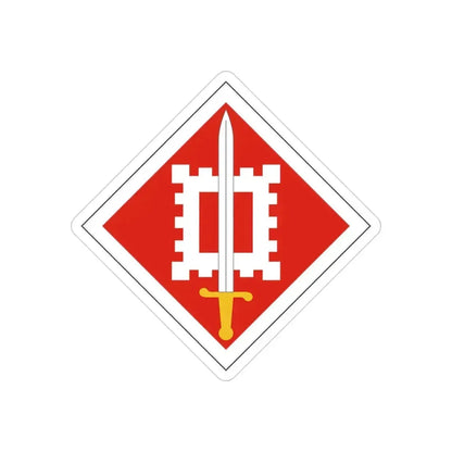 18th Engineer Brigade (U.S. Army) REVERSE PRINT Transparent Die-Cut STICKER 3 Inch Die-Cut Transparent - The Sticker Space