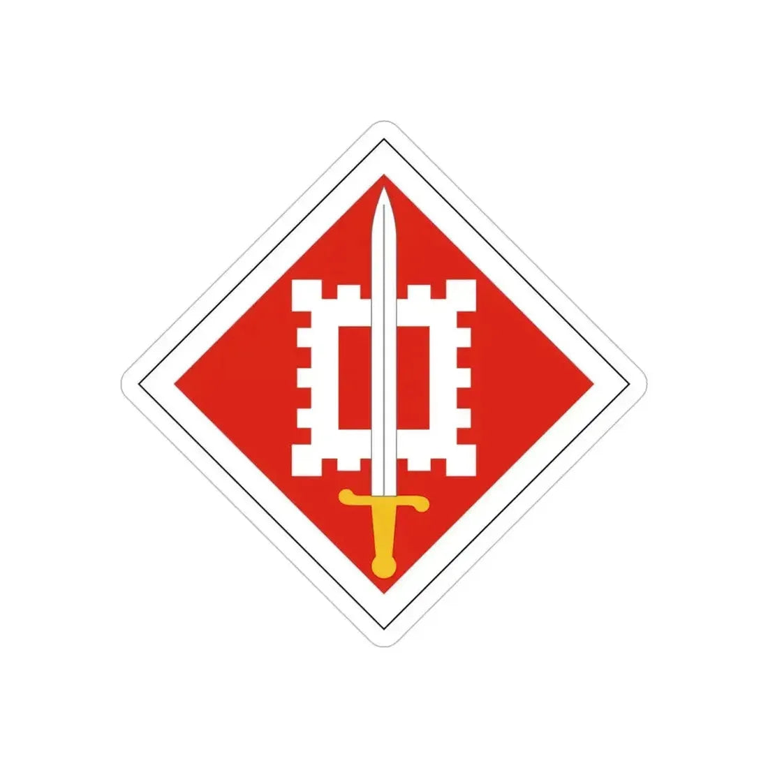 18th Engineer Brigade (U.S. Army) REVERSE PRINT Transparent Die-Cut STICKER 6 Inch Die-Cut Transparent - The Sticker Space