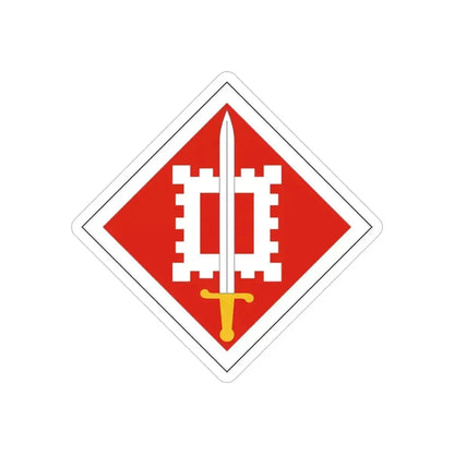 18th Engineer Brigade (U.S. Army) REVERSE PRINT Transparent Die-Cut STICKER 6 Inch Die-Cut Transparent - The Sticker Space