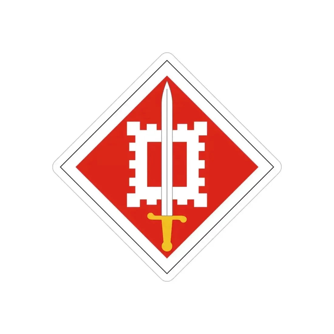 18th Engineer Brigade (U.S. Army) REVERSE PRINT Transparent Die-Cut STICKER - The Sticker Space