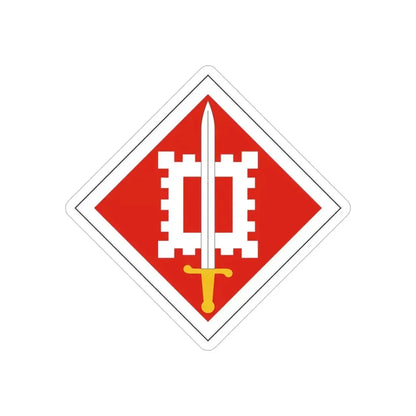 18th Engineer Brigade (U.S. Army) REVERSE PRINT Transparent Die-Cut STICKER - The Sticker Space