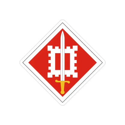 18th Engineer Brigade (U.S. Army) REVERSE PRINT Transparent Die-Cut STICKER - The Sticker Space