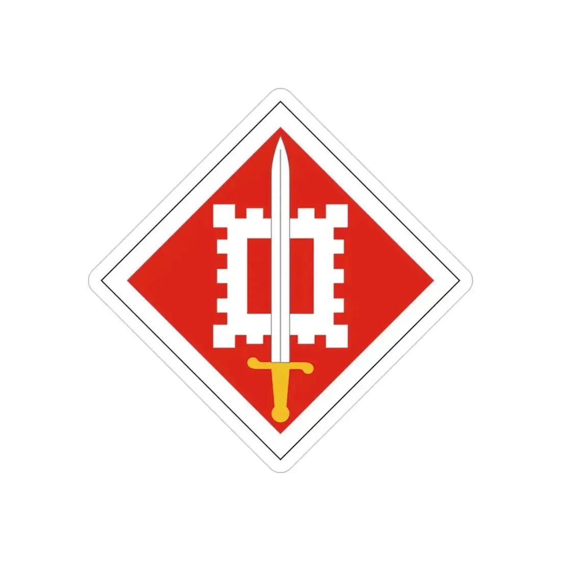 18th Engineer Brigade (U.S. Army) REVERSE PRINT Transparent Die-Cut STICKER - The Sticker Space