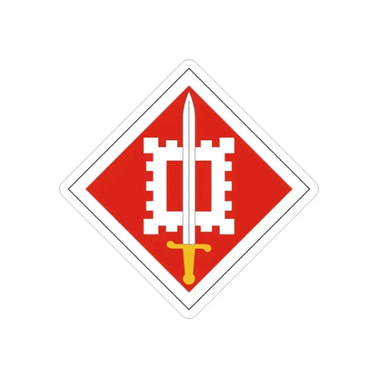 18th Engineer Brigade (U.S. Army) REVERSE PRINT Transparent Die-Cut STICKER - The Sticker Space