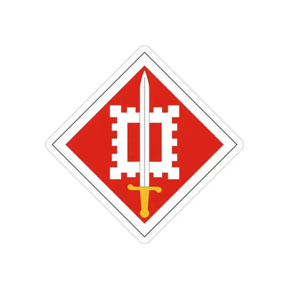 18th Engineer Brigade (U.S. Army) REVERSE PRINT Transparent Die-Cut STICKER - The Sticker Space