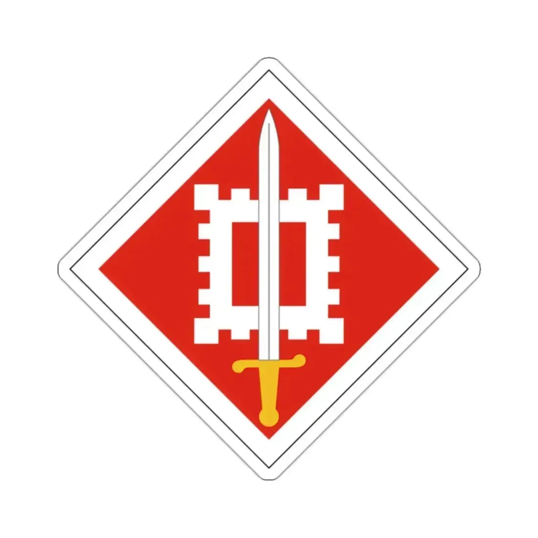 18th Engineer Brigade (U.S. Army) STICKER Vinyl Kiss-Cut Decal 2 Inch White - The Sticker Space