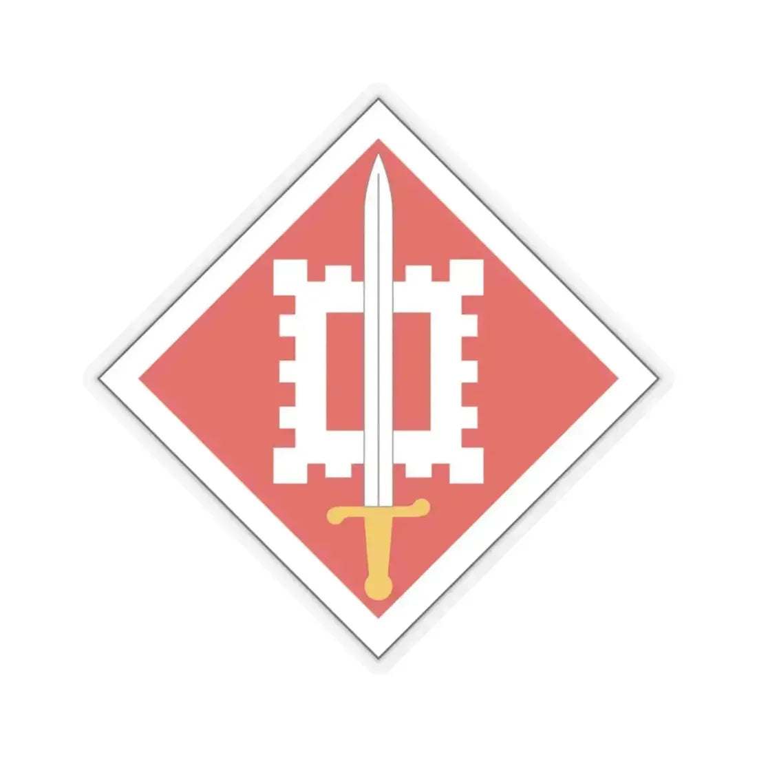 18th Engineer Brigade (U.S. Army) STICKER Vinyl Kiss-Cut Decal 3 Inch Transparent - The Sticker Space