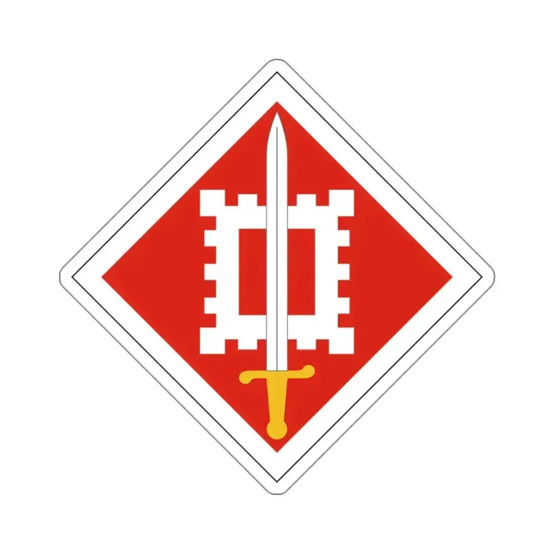 18th Engineer Brigade (U.S. Army) STICKER Vinyl Kiss-Cut Decal 3 Inch White - The Sticker Space