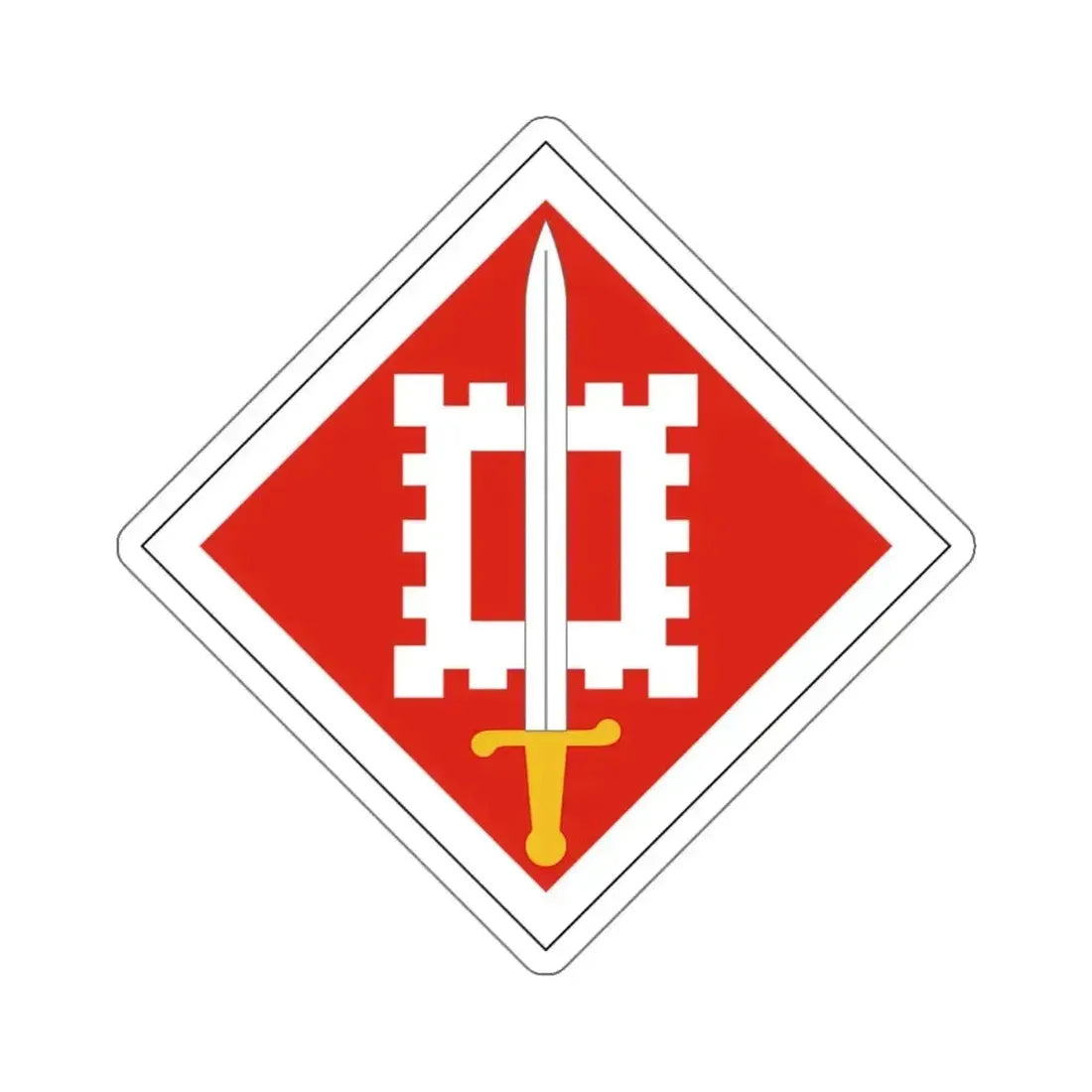 18th Engineer Brigade (U.S. Army) STICKER Vinyl Kiss-Cut Decal 4 Inch White - The Sticker Space