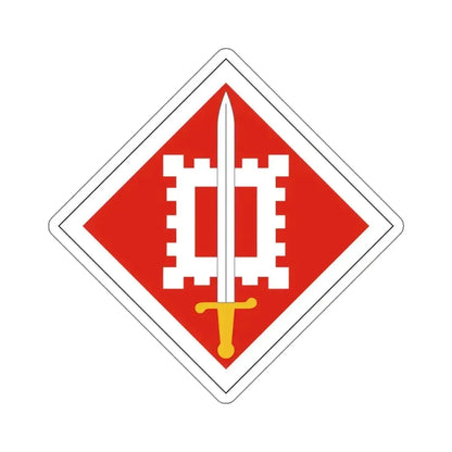 18th Engineer Brigade (U.S. Army) STICKER Vinyl Kiss-Cut Decal 4 Inch White - The Sticker Space