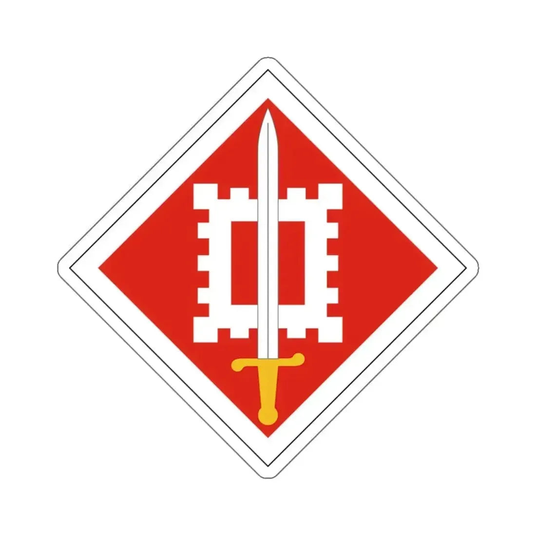 18th Engineer Brigade (U.S. Army) STICKER Vinyl Kiss-Cut Decal 6 Inch White - The Sticker Space